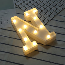 Load image into Gallery viewer, White Plastic Letter LED Night Light Marquee Sign Alphabet Lights Lamp Home Club Outdoor Indoor Party Wedding Home Decoration
