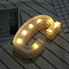 Load image into Gallery viewer, Luminous LED Letter Night Light Creative 26 English Alphabet Number Battery Lamp Romantic Wedding Party Decoration
